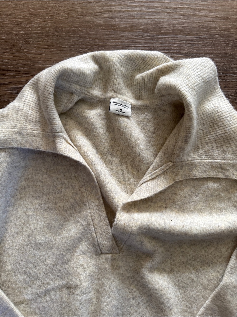 Abercrombie & Fitch Cream Long Sleeve Sweater Dress - Picture 3 of 6